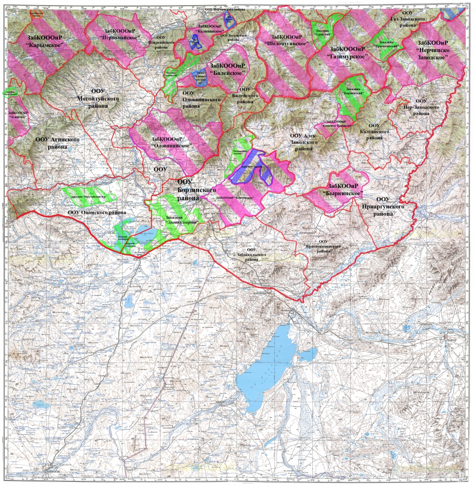 Карта охотугодий забайкальского края читинского района